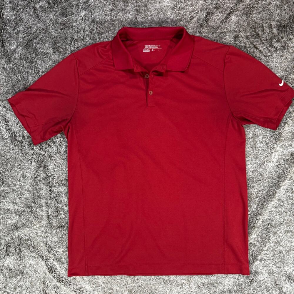 Nike Golf Polo Shirt Men's Large Red